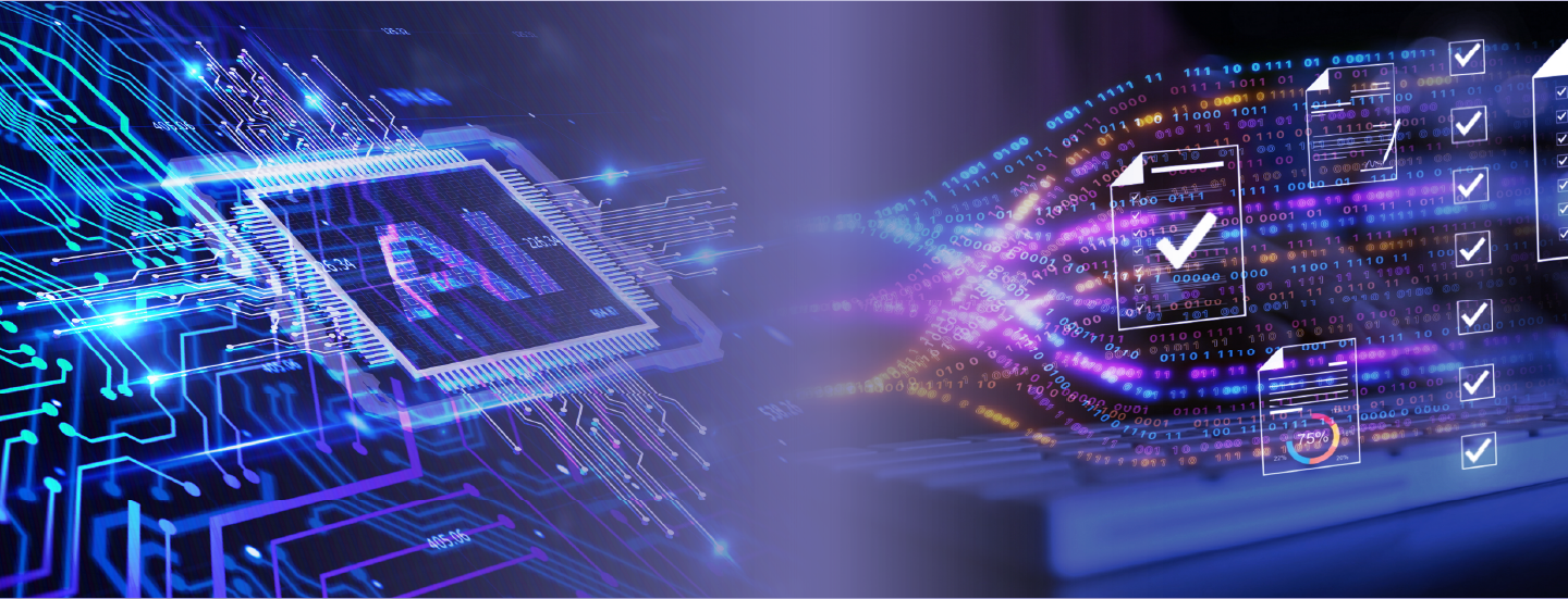 Artistic rendition of a computer chip labeled with the letters 